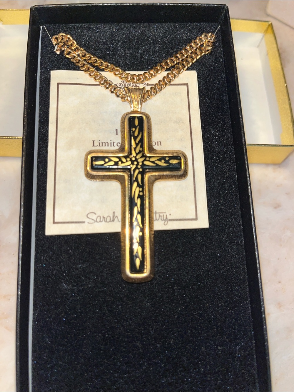 Sarah Coventry 1978 Limited Edition Mythology Cross Necklace